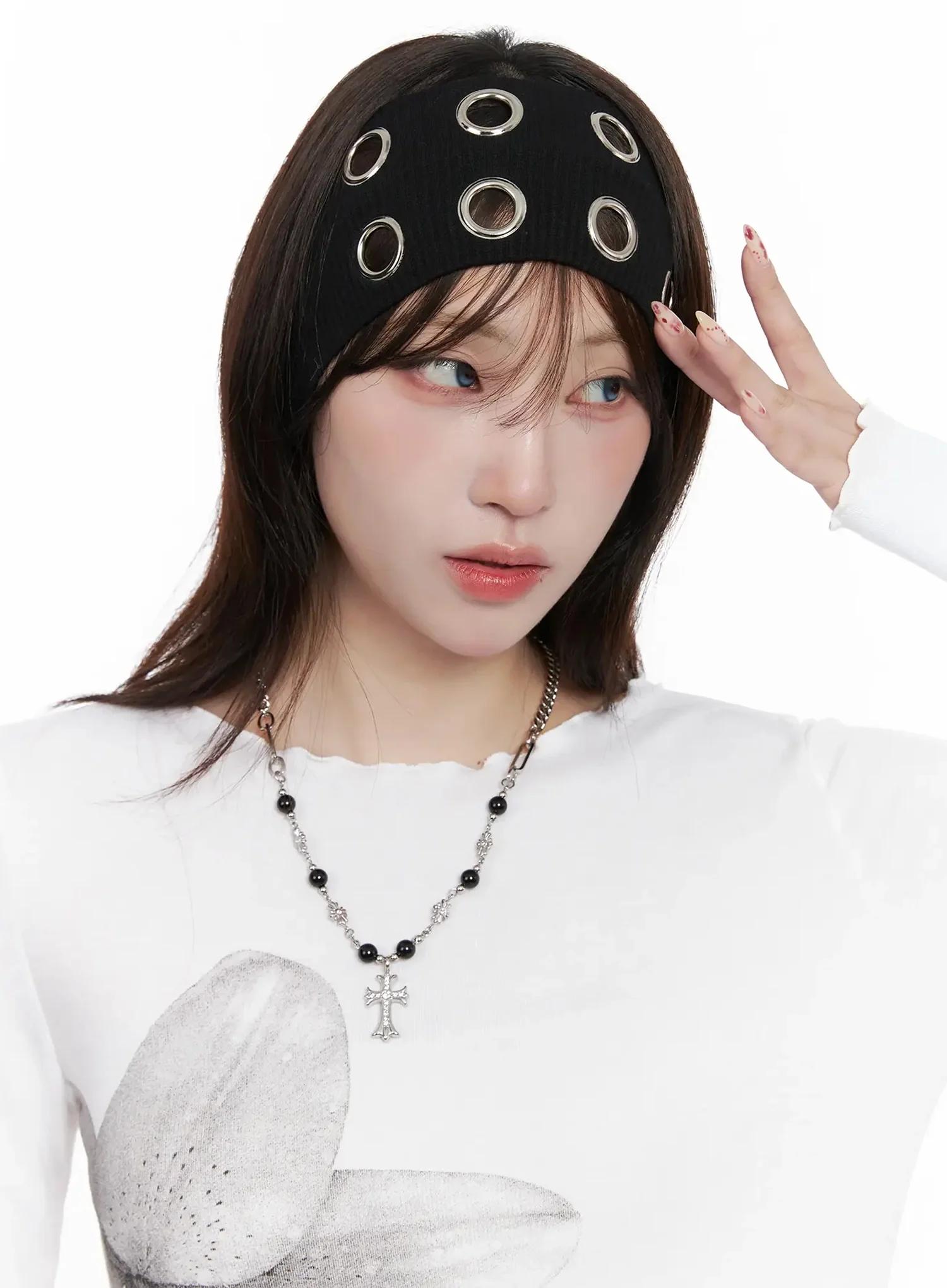 Wide Studded Hairband IN514