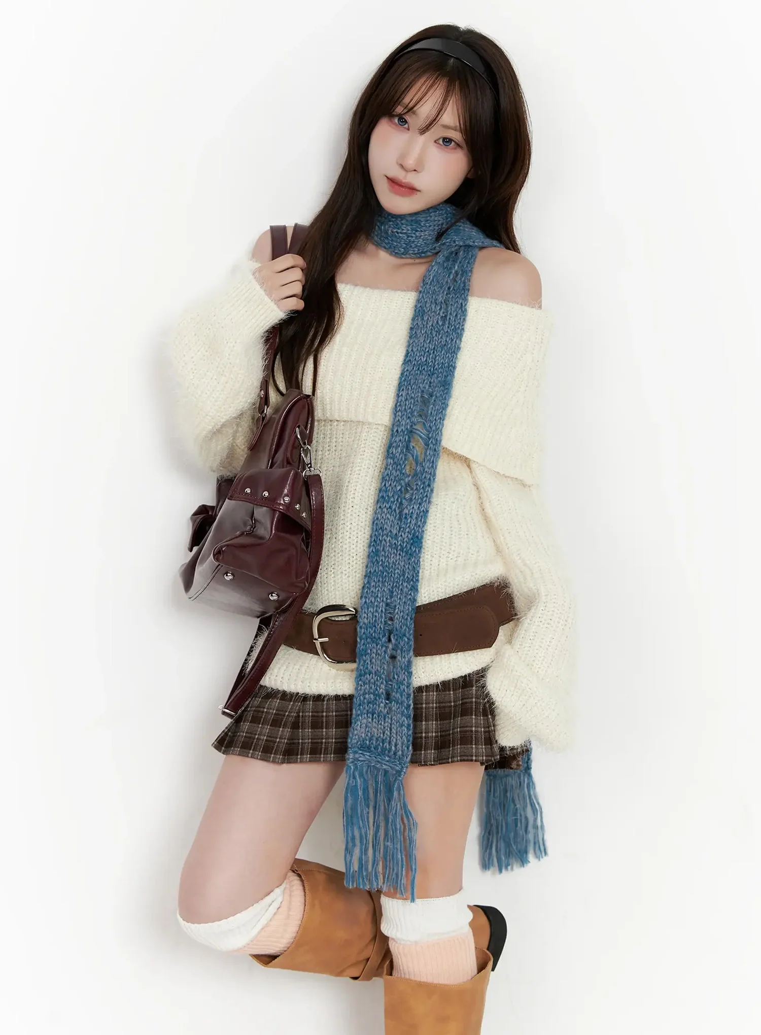 Wide Suede Belt IN503 - Image 2