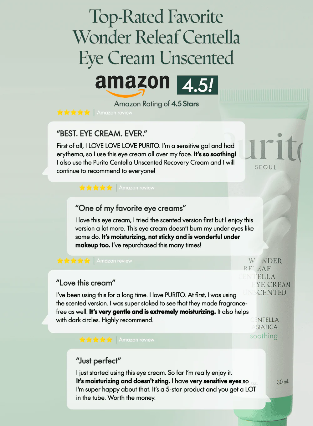 Wonder Releaf Centella Eye Cream Unscented (30ml) - Image 4