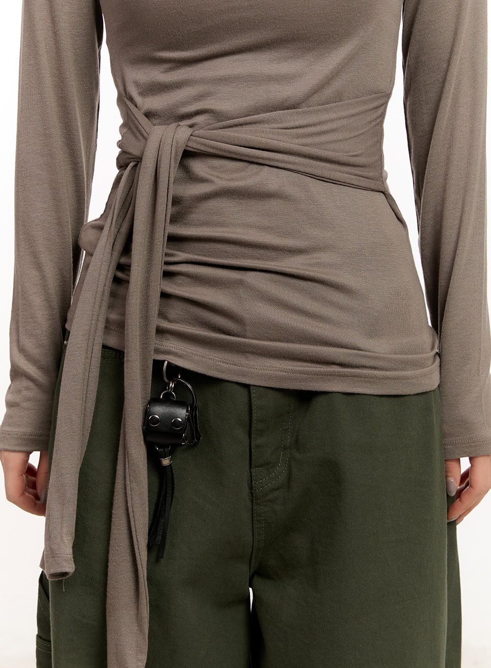 Wrap Tie Long-Sleeve Top CM510 - Image 3