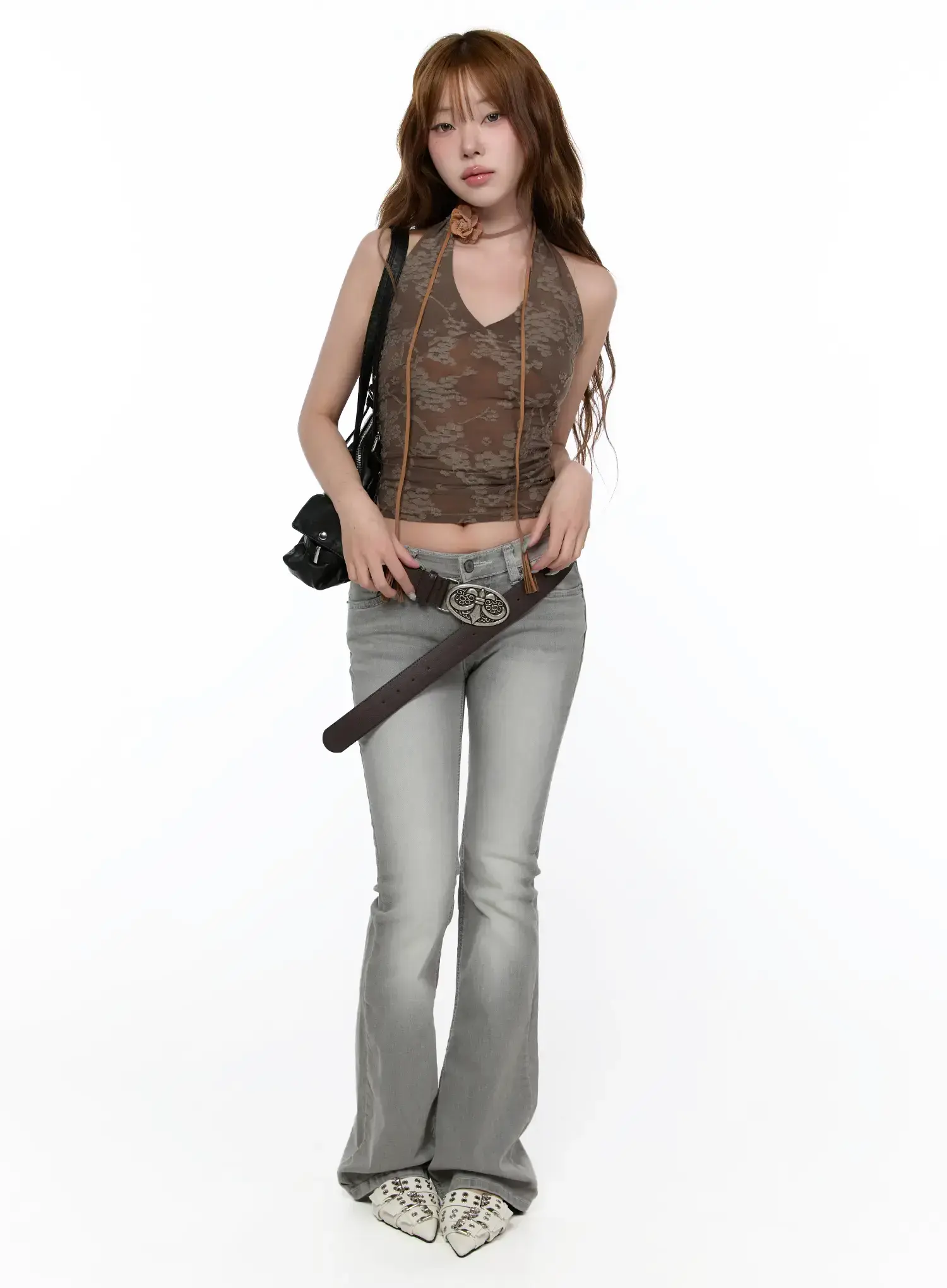 Yareli Low-Rise Flared Bootcut Jeans CA520 - Image 2