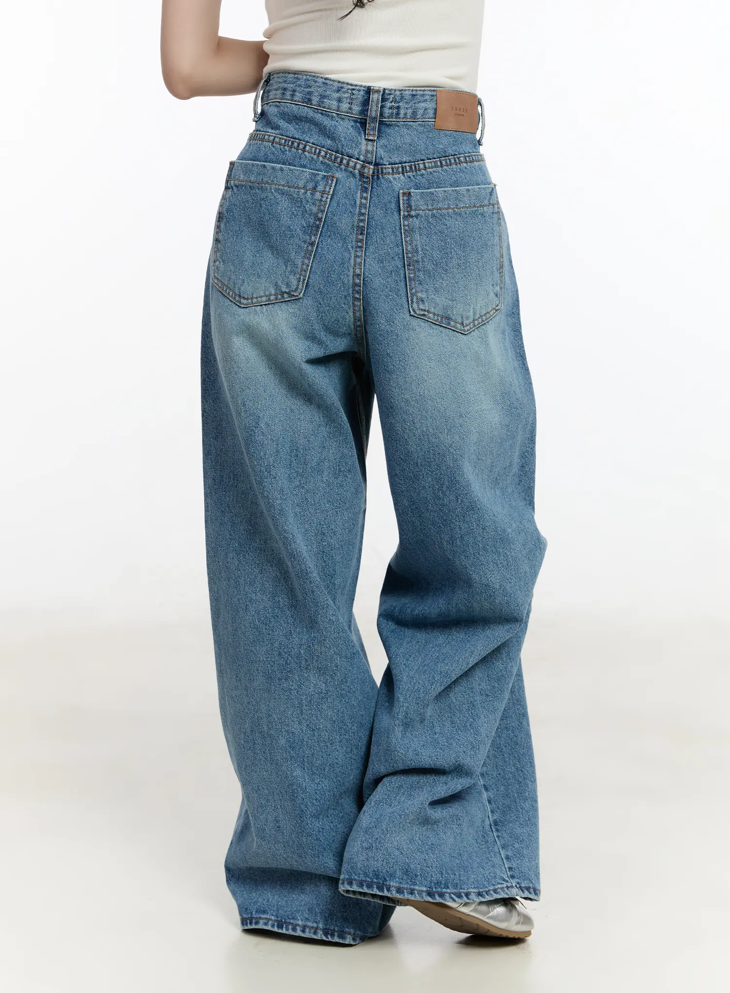 Zee Classic Washed Wide Leg Jeans CM505 - Image 5
