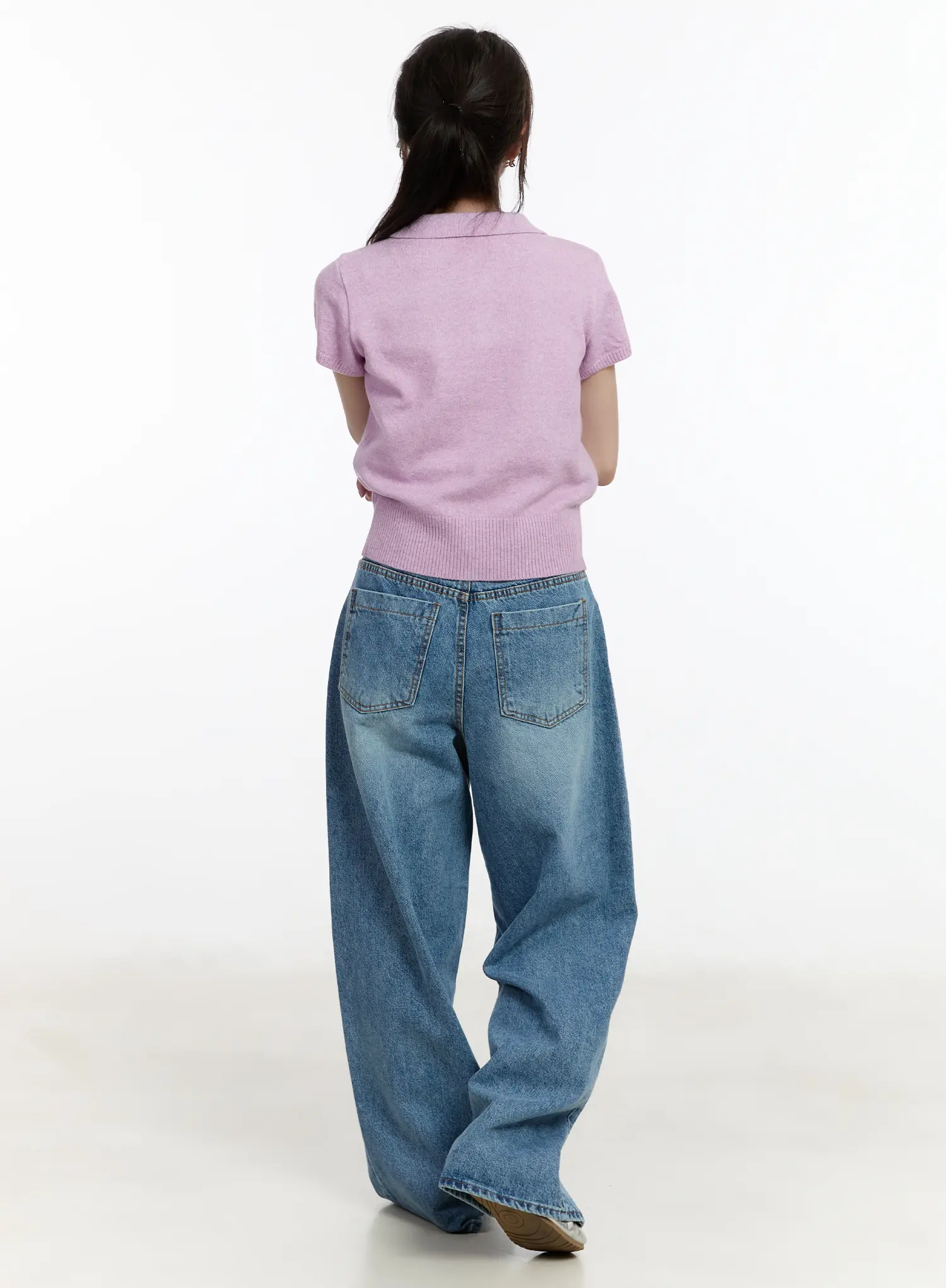 Zee Classic Washed Wide Leg Jeans CM505 - Image 6